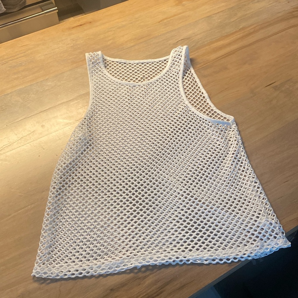 Milumia Men's Fishnet Mesh See Through Tank Top Sleeveless